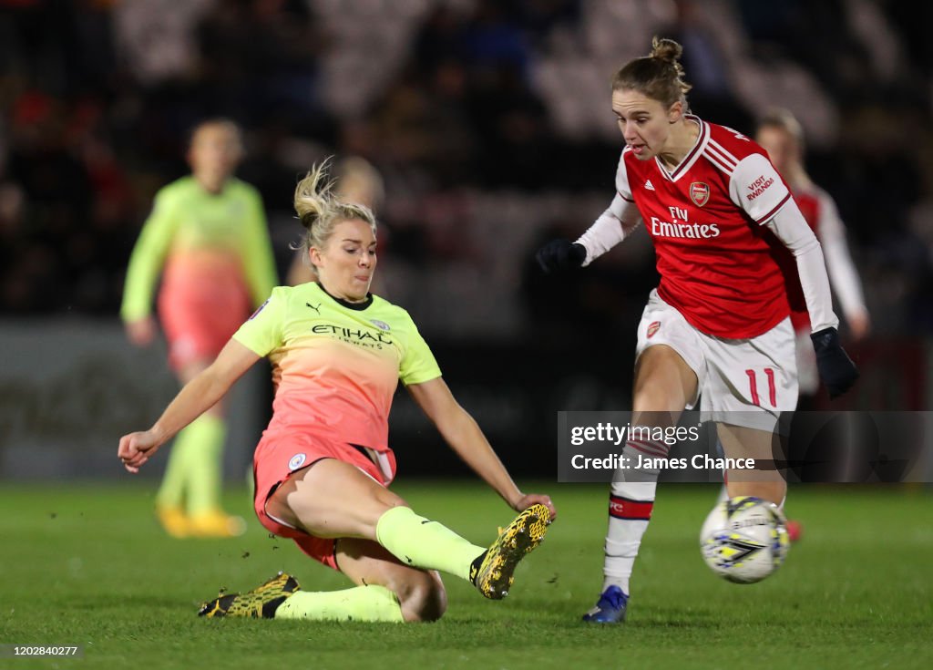 Arsenal v Manchester City - FA Women's Continental League Cup: Semi-Final