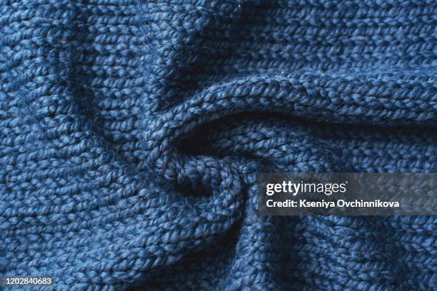 blue knitted jersey as textile background. trendy classic blue color textule as color of year 2020 concept. copy space for text and design. - sports jersey background stock pictures, royalty-free photos & images