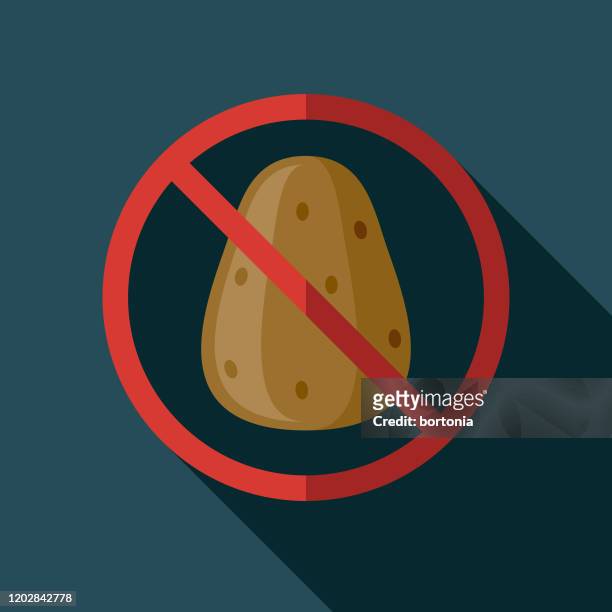 illustrazioni stock, clip art, cartoni animati e icone di tendenza di icona di paleo diet no potato - fibra dietetica