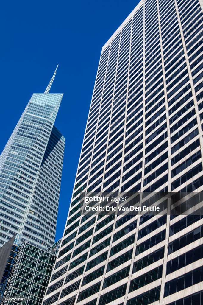 Two office building and blue sky