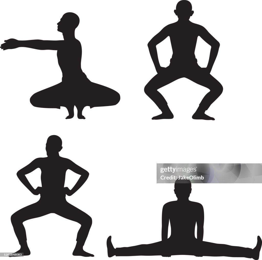 Stretch Poses Silhouettes