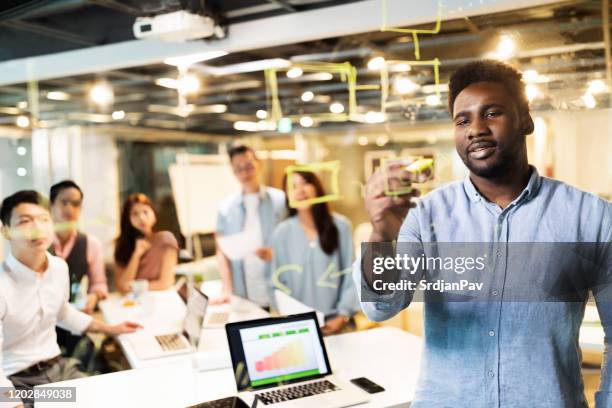 visualisierungen sind ein schlüsselfaktor bei der bewältigung unserer aufgaben - projektmanagement stock-fotos und bilder