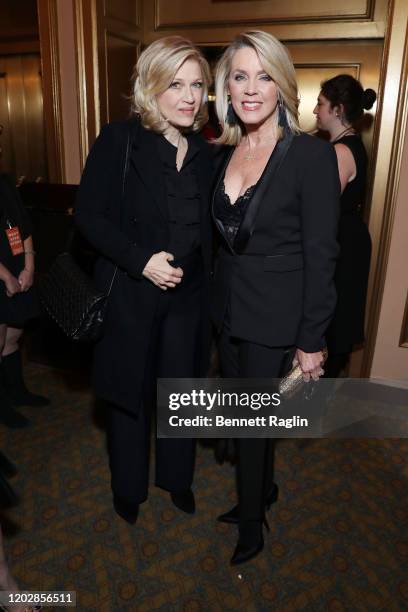 Diane Sawyer and Deborah Norville attend the Lincoln Center American Songbook Gala honoring Bonnie Hammer at Broadway Theatre on January 29, 2020 in...
