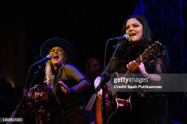 Presley Tucker and Spencer Bartoletti of Reverie Lane perform at Analog at the Hutton Hotel on January 29, 2020 in Nashville, Tennessee.