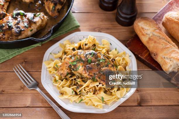 chicken marsala - chicken marsala stock pictures, royalty-free photos & images