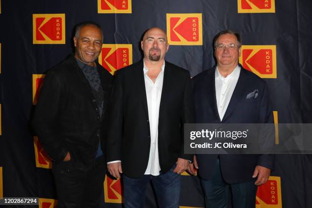 Ray Parker Jr., Fran Strine and Ola Ström attend the 4th Annual Kodak Film Awards at ASC Clubhouse on January 29, 2020 in Los Angeles, California.