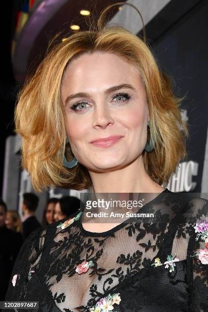 Emily Deschanel attends the premiere of Apple TV+'s "Mythic Quest: Raven's Banquet" at The Cinerama Dome on January 29, 2020 in Los Angeles,...