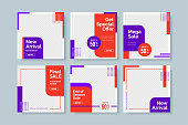 creative minimalist social media post template. Simple banner sale template