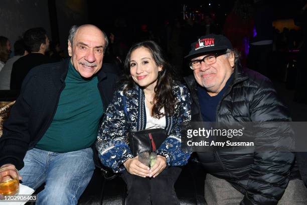 Murray Abraham, Lucy DeVito and Danny DeVito attend the after party for the premiere of Apple TV+'s "Mythic Quest: Raven's Banquet" at Sunset Room...