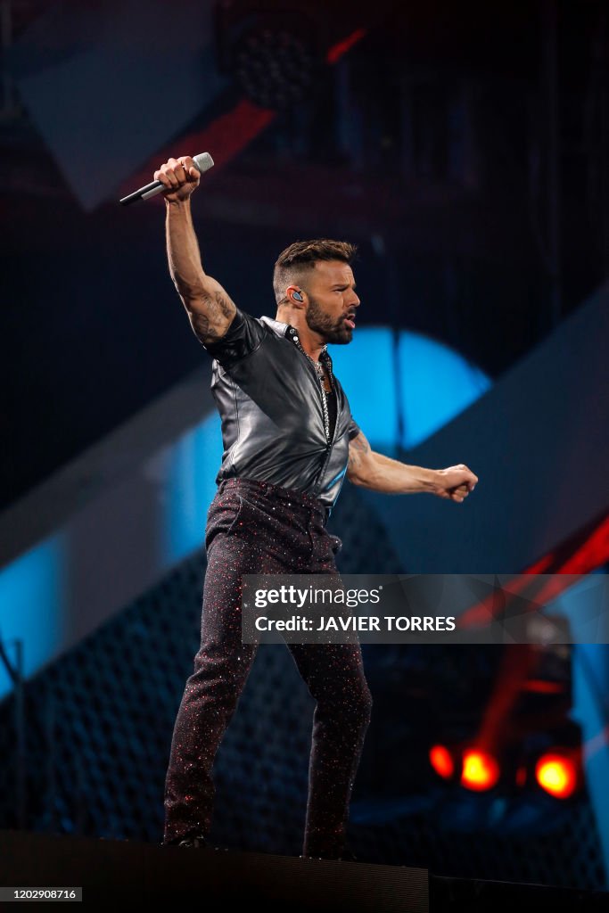 Puerto Rican Singer Ricky Puerto Rican singer Ricky Martin performs during the 61st Vina del ...