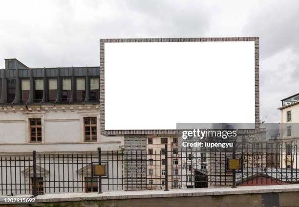 blank billboard at street,istanbul - city poster stock-fotos und bilder