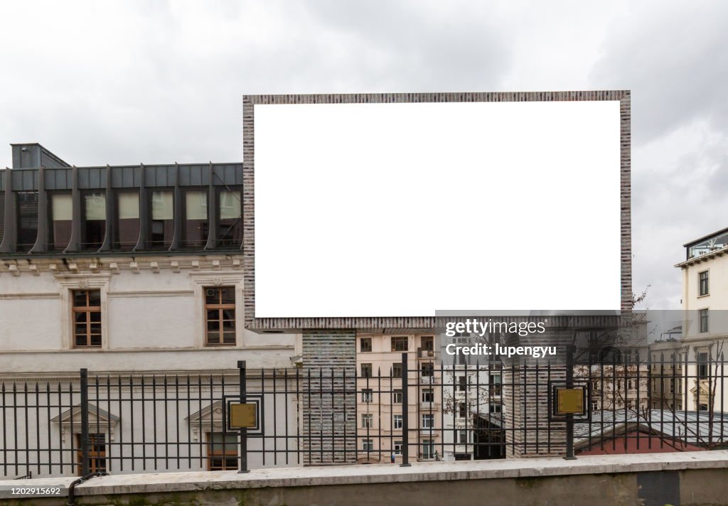 Blank billboard at street,Istanbul