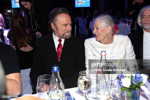 Franco Nero and his wife Vanessa Redgrave during the Cinema For Peace Gala at Westhafen Event & Convention Center on February 23, 2019 in Berlin,...