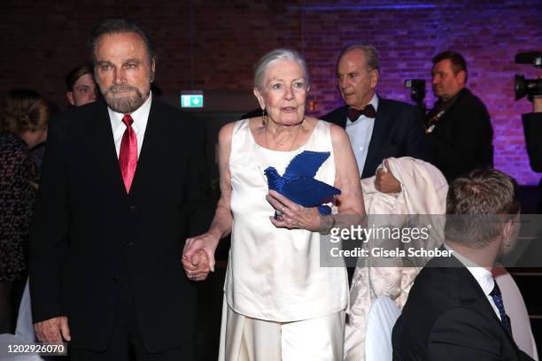 Franco Nero and Vanessa Redgrave during the Cinema For Peace Gala at Westhafen Event & Convention Center on February 23, 2019 in Berlin, Germany.