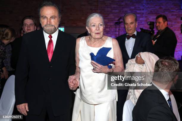 Franco Nero and Vanessa Redgrave during the Cinema For Peace Gala at Westhafen Event & Convention Center on February 23, 2019 in Berlin, Germany.