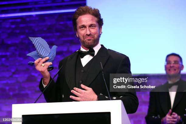 Gerard Butler during the Cinema For Peace Gala at Westhafen Event & Convention Center on February 23, 2019 in Berlin, Germany.