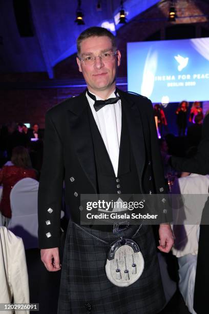 Magnus MacFarlane Barrow during the Cinema For Peace Gala at Westhafen Event & Convention Center on February 23, 2019 in Berlin, Germany.