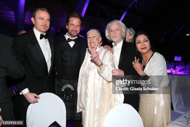 Carlo Gabriel Nero , Gerard Butler, Vanessa Redgrave, Hermann Buehlbecker and Ankie Lau during the Cinema For Peace Gala at Westhafen Event &...