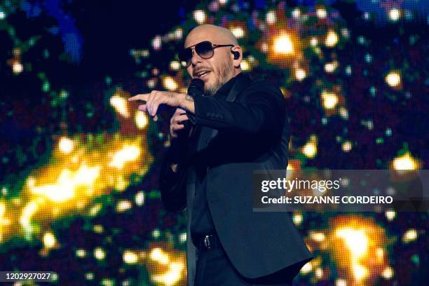 Pitbull Rapper Performance Pitbull In Concert Photos and Premium High Res Pictures - Getty Images
