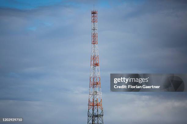 Transmitter mast is pictured on February 18, 2020 in Wustermark, Germany.