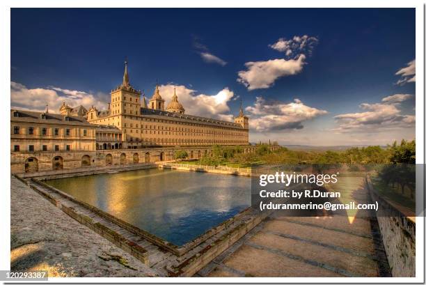 el escorial - hdr - monastero foto e immagini stock