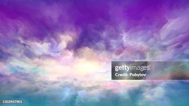 dreamlike landscape - dramatic seascape stock illustrations