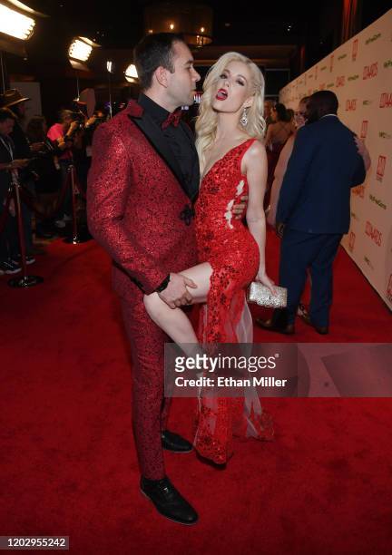 Adult film actor Will Pounder and adult film actress Charlotte Stokely attend the 2020 Adult Video News Awards at The Joint inside the Hard Rock...