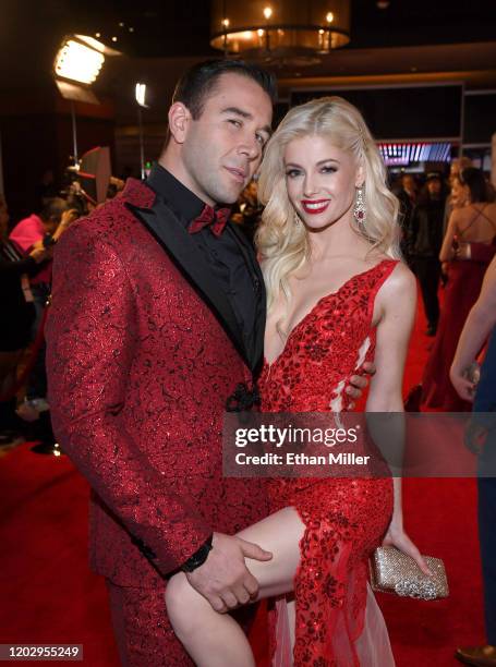 Adult film actor Will Pounder and adult film actress Charlotte Stokely attend the 2020 Adult Video News Awards at The Joint inside the Hard Rock...