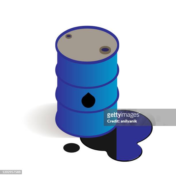 ilustrações de stock, clip art, desenhos animados e ícones de oil barrel icon - lata de óleo