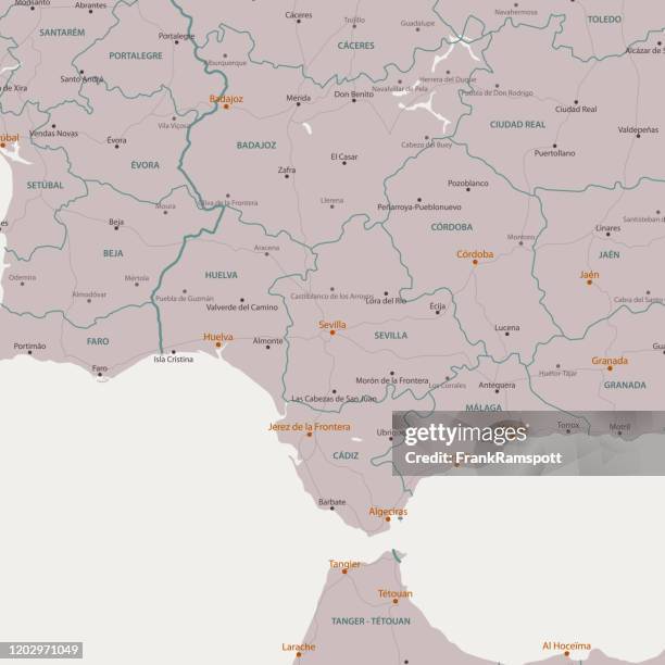 sevilla spain area vector map - jerez de la frontera spain stock illustrations