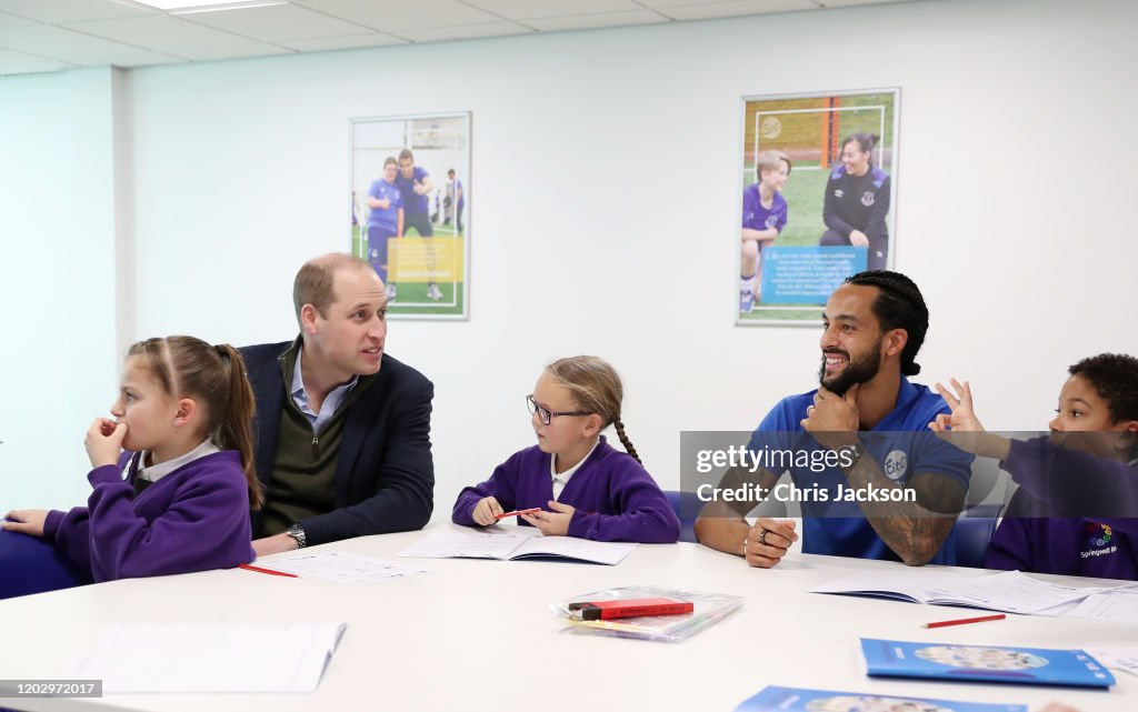 The Duke Of Cambridge Visits Everton In The Community