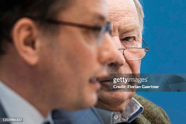 Tino Chrupalla, Federal Chairman of the AfD , and Alexander Gauland, Parliamentary group co-leader of the right-wing Alternative for Germany...