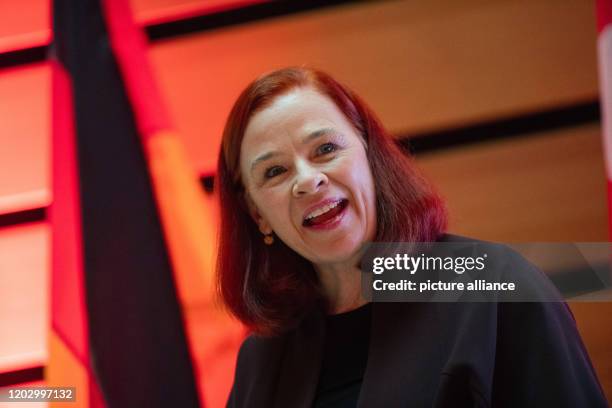 February 2020, Berlin: Catherine Tait, President and CEO of CBC/Radio-Canada, speaks at the signing of a partnership agreement between the Canadian...