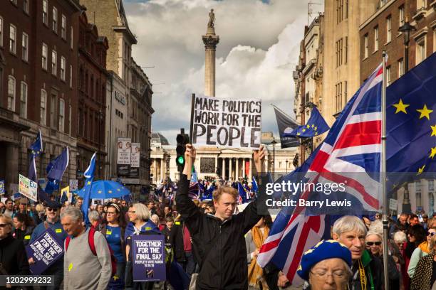 Together for the final say march for a People¹s Vote on 19th October 2019 in London, United Kingdom. On this day parliament will be sitting on a...