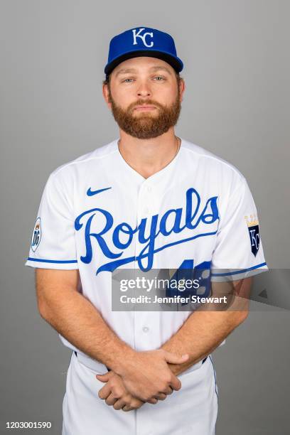 Chance Adams of Kansas City Royals poses during Photo Day on Thursday, February 20, 2020 at Surprise Stadium in Surprise, Arizona.