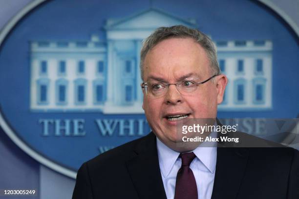 Director of Office of National Drug Control Policy Jim Carroll speaks during a news briefing at the James Brady Press Briefing Room of the White...