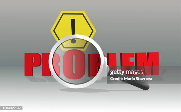 problem word means difficult dispute or troubles - comprehensive solution stock illustrations