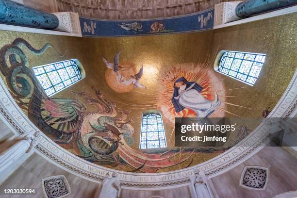 美國華盛頓特區完美無瑕概念大教堂內 - basilica of the national shrine of the immaculate conception 個照片及圖片檔