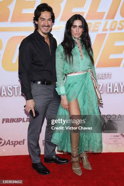 Fernando Schoenwald and Barbara de Regil attend "La Rebelion de los Godinez" Mexico City premiere red carpet at Cinepolis Plaza Carso on February 24,...