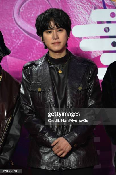 Kyuhyun of South Korean boy band Super Junior attends the 29th Seoul Music Awards at Gocheok Sky Dome on January 30, 2020 in Seoul, South Korea.