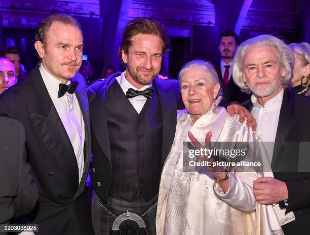 February 2020, Berlin: 70th Berlinale, Cinema for Peace Gala: Carlo Gabriel Nero , the son of Vanessa Redgrave and Franco Nero, actor Gerard Butler,...