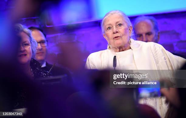 February 2020, Berlin: 70th Berlinale, Cinema for Peace Gala: Actress Vanessa Redgrave. The International Film Festival takes place from 20.02. To ....