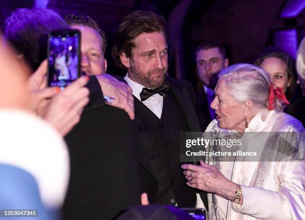 February 2020, Berlin: 70th Berlinale, Cinema for Peace Gala: actress Vanessa Redgrave and actor Gerard Butler . The International Film Festival...