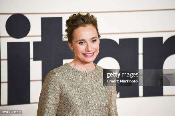 Kristin Scott Thomas attends the Military Wives UK Premiere at Cineworld Leicester Square on February 24, 2020 in London, England.
