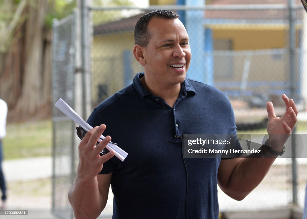 Alex Rodriguez Attends Boys & Girls Club Check Presentation
