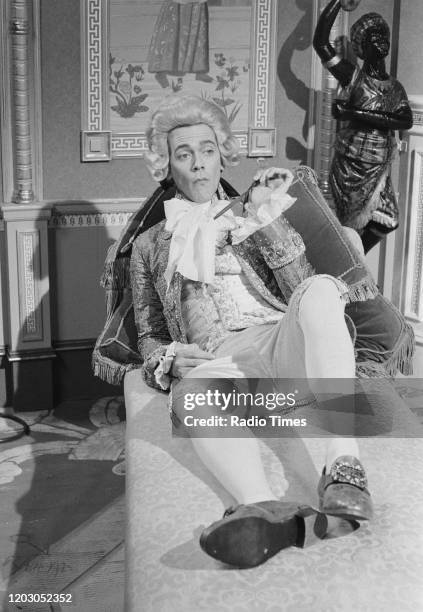 Actor Hugh Laurie in a scene from episode 'Ink and Incapability' of the BBC television series 'Blackadder the Third', June 5th 1987.