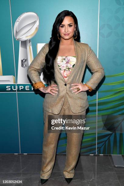 Andy Cohen sits down with Demi Lovato on SiriusXM's Radio Andy on January 30, 2020 in Miami, Florida.