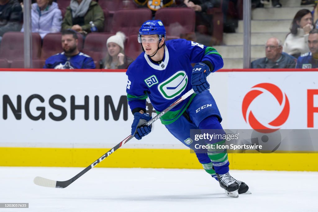 NHL: FEB 22 Bruins at Canucks