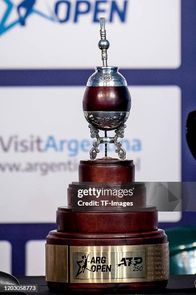 official trophy is seen during day of ATP Buenos Aires Argentina