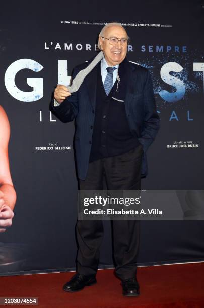 Pippo Baudo attends the "Ghost - The Musical" Photocall at Teatro Sistina on January 30, 2020 in Rome, Italy.